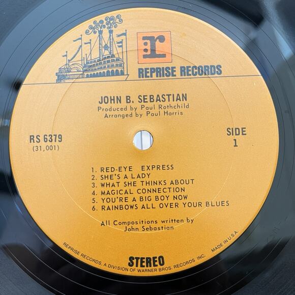 John B. Sebastian Self-Titled Gatefold LP 1970 Reprise RS 6379 - Picture 4 of 8